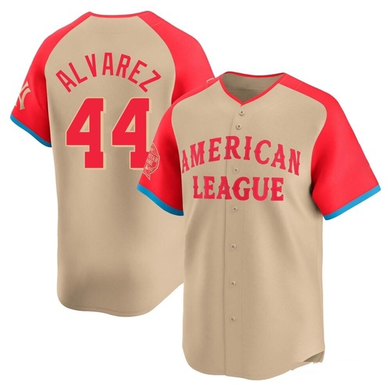 Men's Yordan Alvarez Houston Astros Limited Cream American League 2024 All-Star Game Jersey