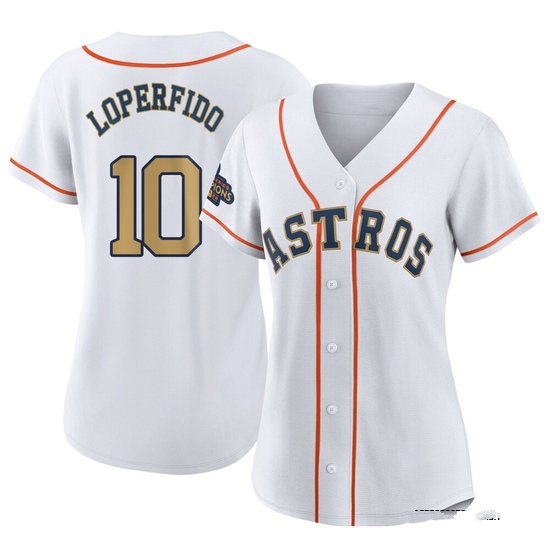 Women's Joey Loperfido Houston Astros Authentic Gold White 2023 Collection Jersey
