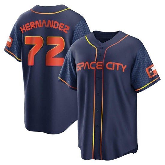 Youth Nick Hernandez Houston Astros Replica Navy 2022 City Connect Jersey
