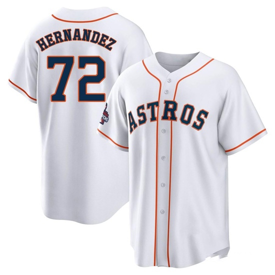 Youth Nick Hernandez Houston Astros Replica White 2022 World Series Champions Home Jersey