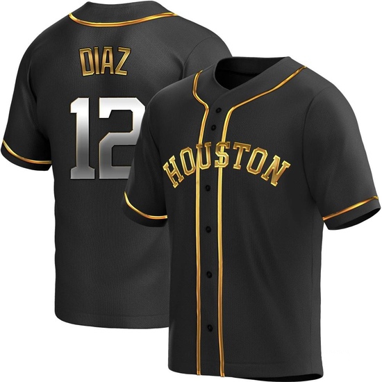 Men's Aledmys Diaz Houston Astros Replica Black Golden Alternate Jersey