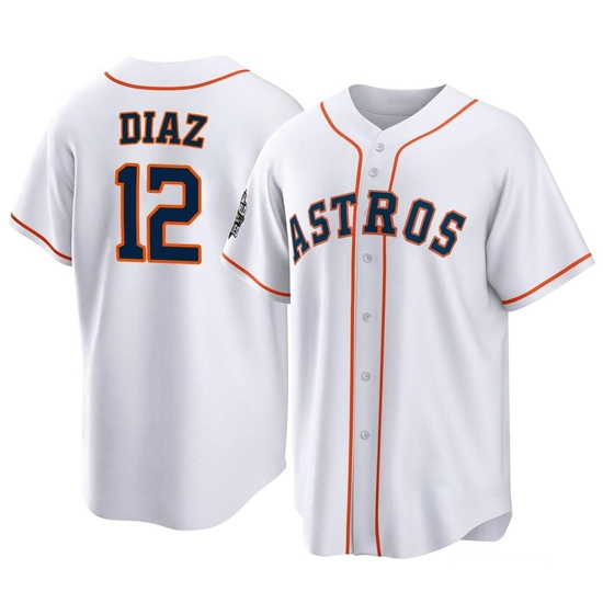 Men's Aledmys Diaz Houston Astros Replica White 2022 World Series Home Jersey