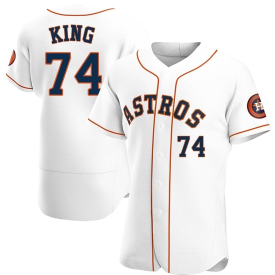 Men's Bryan King Houston Astros Authentic White Home Jersey
