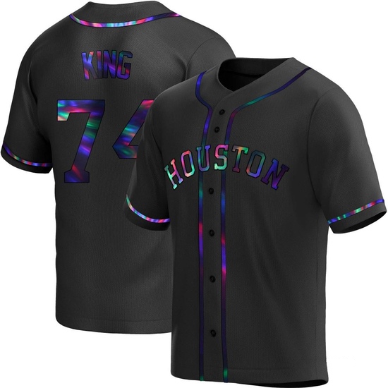 Men's Bryan King Houston Astros Replica Black Holographic Alternate Jersey