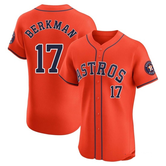 Men's Lance Berkman Houston Astros Elite Orange Alternate Vapor Premier Jersey