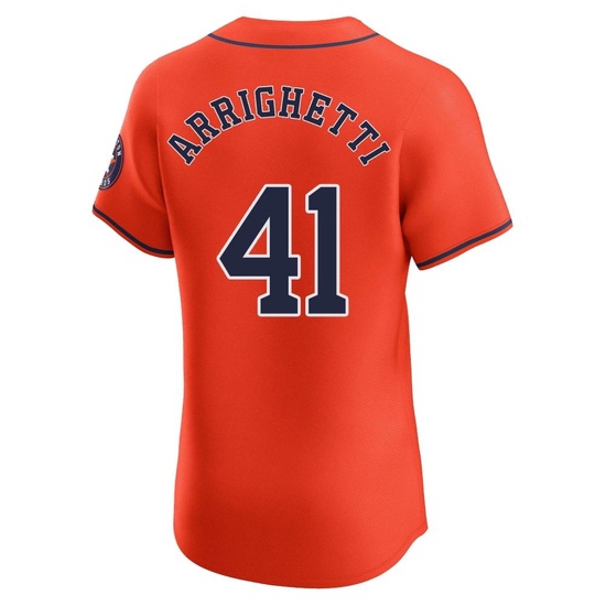 Men's Spencer Arrighetti Houston Astros Elite Orange Alternate Vapor Premier Jersey - Image 3