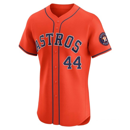 Men's Yordan Alvarez Houston Astros Elite Orange Alternate Vapor Premier Jersey - Image 2