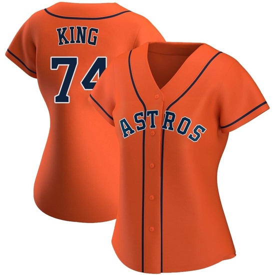 Women's Bryan King Houston Astros Authentic Orange Alternate Jersey