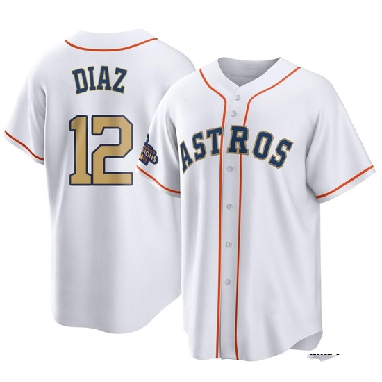 Youth Aledmys Diaz Houston Astros Replica Gold White 2023 Collection Jersey