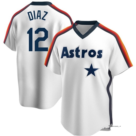 Youth Aledmys Diaz Houston Astros Replica White Home Cooperstown Collection Team Jersey