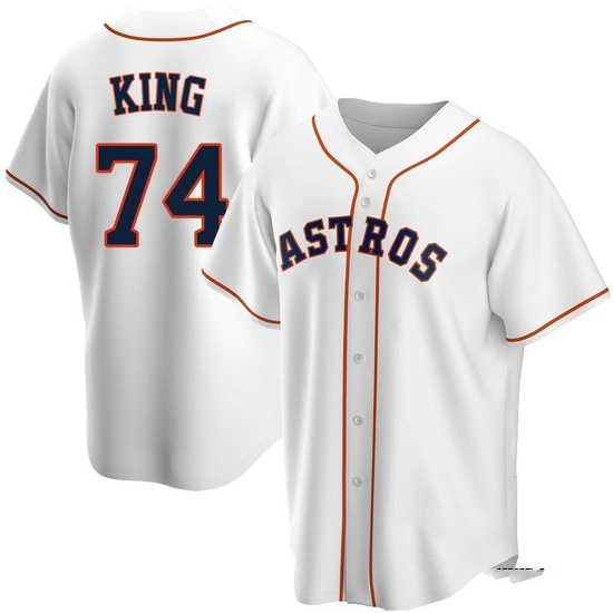 Youth Bryan King Houston Astros Replica White Home Jersey