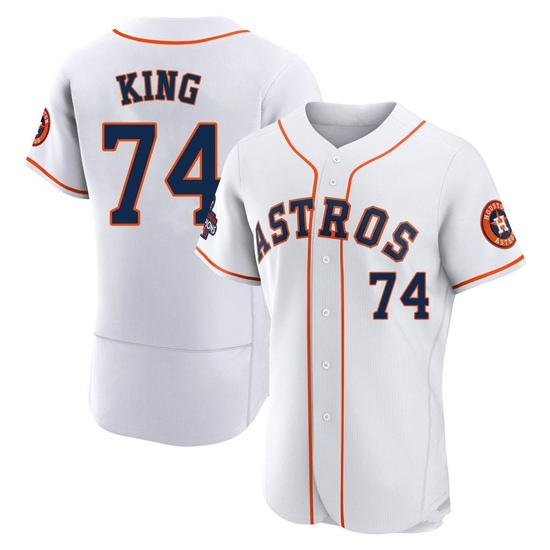 Men's Bryan King Houston Astros Authentic White 2022 World Series Champions Home Jersey