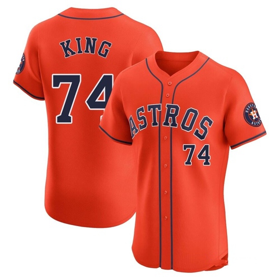 Men's Bryan King Houston Astros Elite Orange Alternate Vapor Premier Jersey