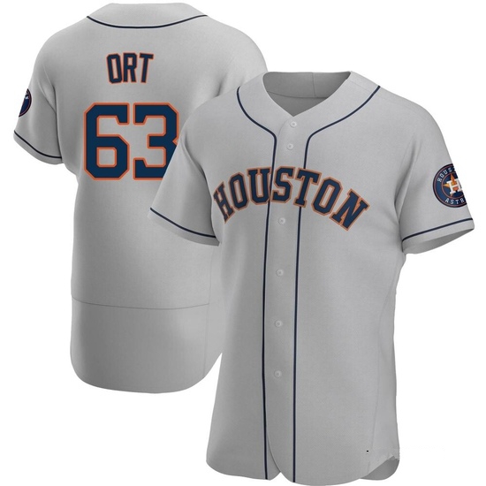 Men's Kaleb Ort Houston Astros Authentic Gray Road Jersey