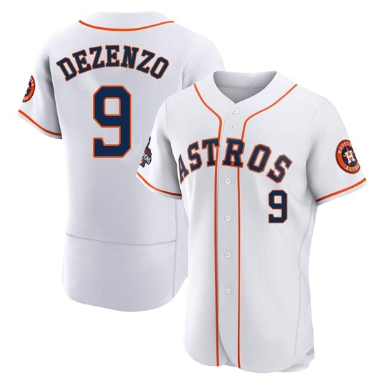 Men's Zach Dezenzo Houston Astros Authentic White 2022 World Series Champions Home Jersey