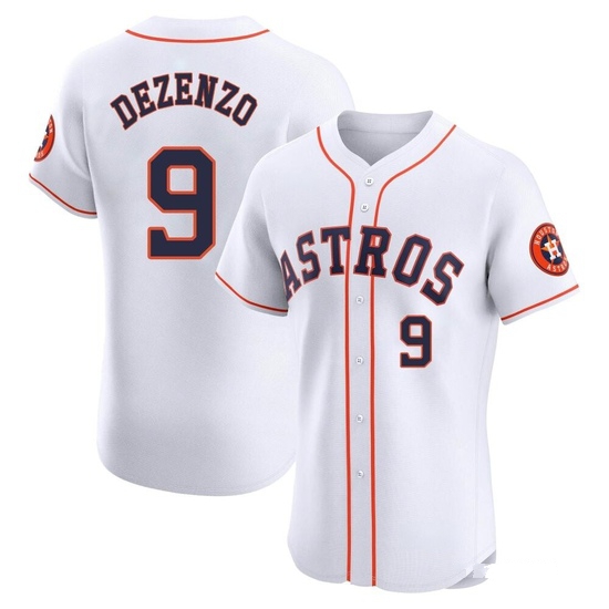 Men's Zach Dezenzo Houston Astros Elite White Home Jersey