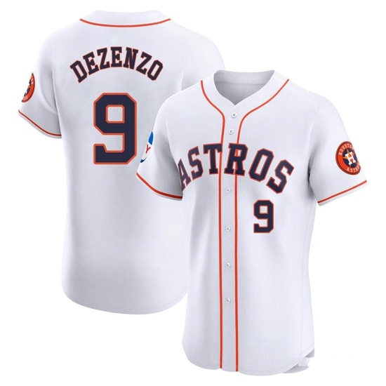Men's Zach Dezenzo Houston Astros Elite White Home Patch Jersey