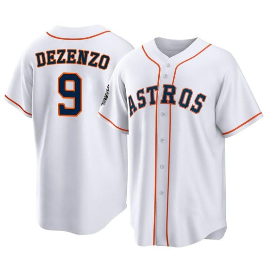 Men's Zach Dezenzo Houston Astros Replica White 2022 World Series Home Jersey