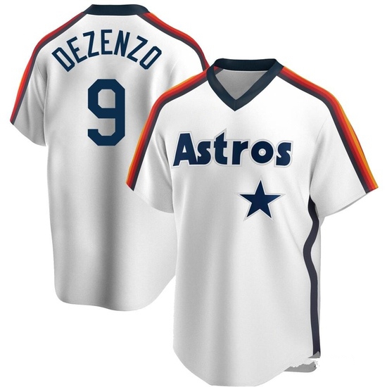 Men's Zach Dezenzo Houston Astros Replica White Home Cooperstown Collection Team Jersey