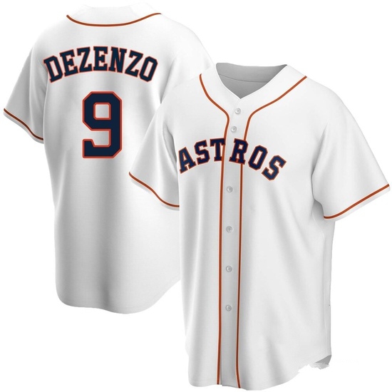 Men's Zach Dezenzo Houston Astros Replica White Home Jersey