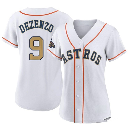 Women's Zach Dezenzo Houston Astros Authentic Gold White 2023 Collection Jersey