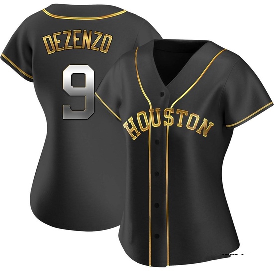 Women's Zach Dezenzo Houston Astros Replica Black Golden Alternate Jersey