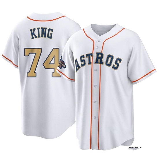 Youth Bryan King Houston Astros Replica Gold White 2023 Collection Jersey
