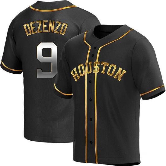Youth Zach Dezenzo Houston Astros Replica Black Golden Alternate Jersey