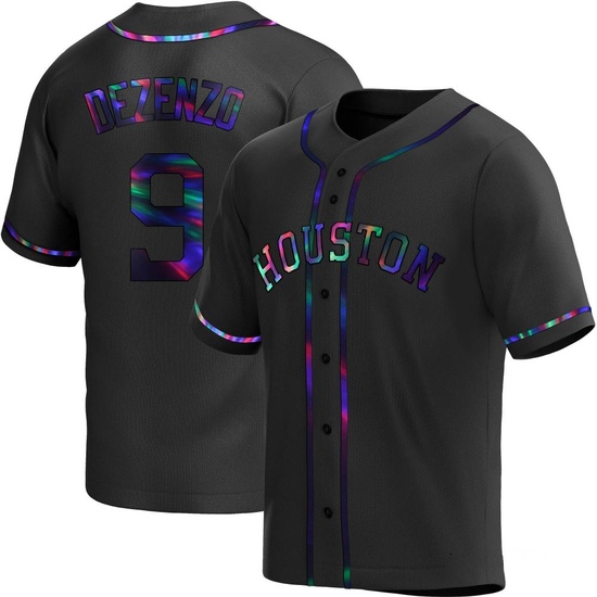 Youth Zach Dezenzo Houston Astros Replica Black Holographic Alternate Jersey