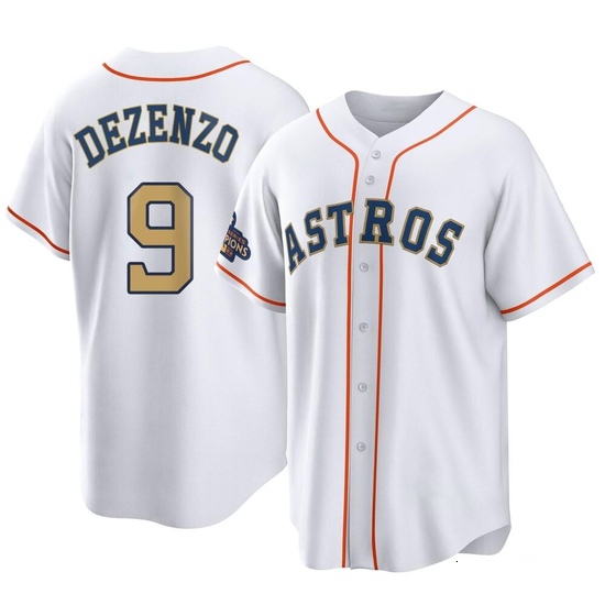 Youth Zach Dezenzo Houston Astros Replica Gold White 2023 Collection Jersey