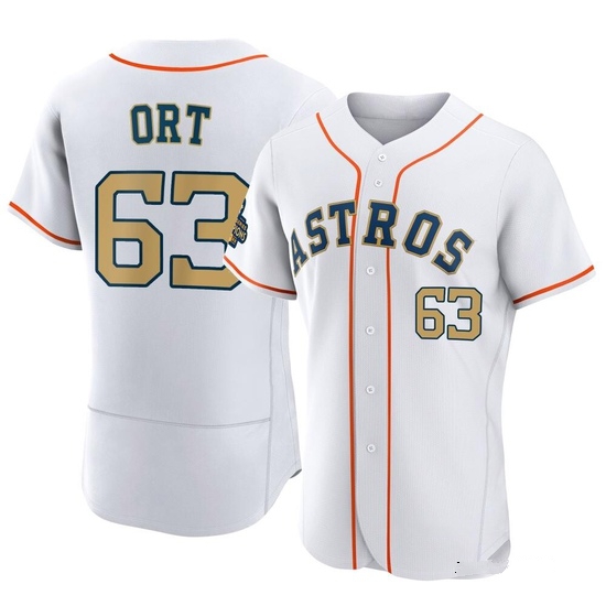 Men's Kaleb Ort Houston Astros Authentic Gold White 2023 Collection Jersey