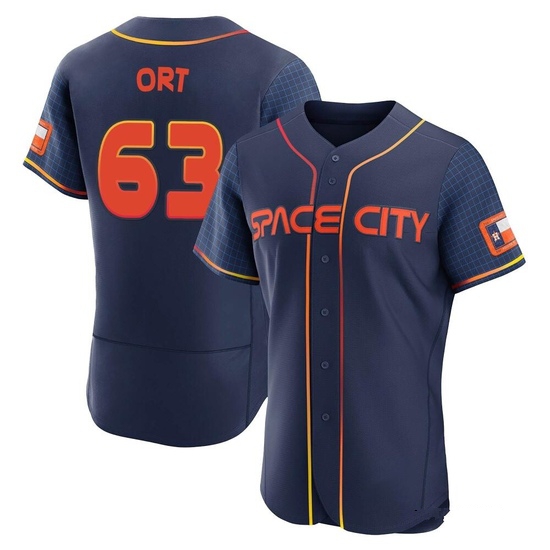 Men's Kaleb Ort Houston Astros Authentic Navy 2022 City Connect Jersey