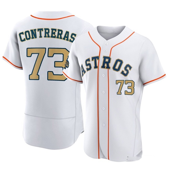 Men's Luis Contreras Houston Astros Authentic Gold White 2023 Collection Jersey