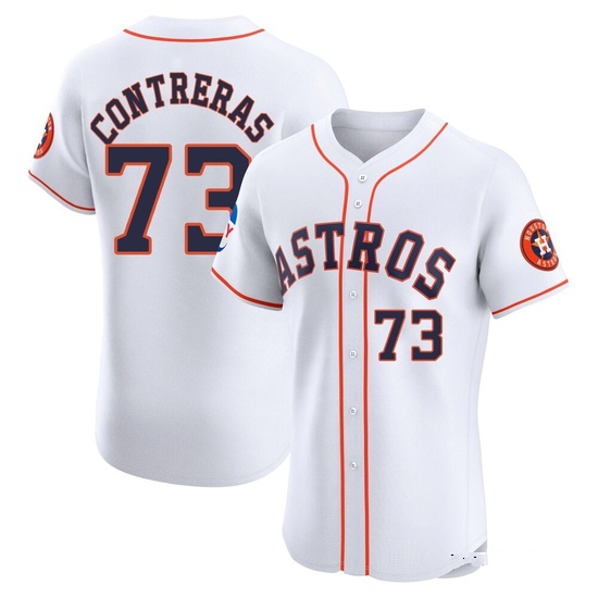 Men's Luis Contreras Houston Astros Elite White Home Patch Jersey