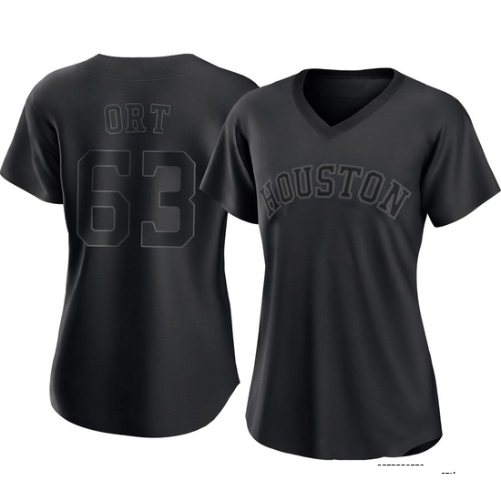 Women's Kaleb Ort Houston Astros Replica Black Pitch Fashion Jersey