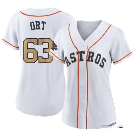 Women's Kaleb Ort Houston Astros Replica Gold White 2023 Collection Jersey