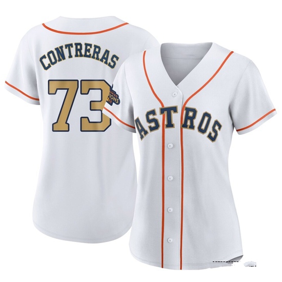 Women's Luis Contreras Houston Astros Replica Gold White 2023 Collection Jersey