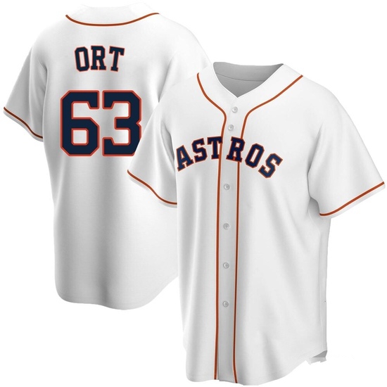 Youth Kaleb Ort Houston Astros Replica White Home Jersey