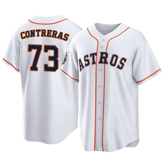 Youth Luis Contreras Houston Astros Replica White 2022 World Series Home Jersey