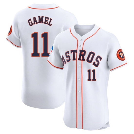Men's Ben Gamel Houston Astros Elite White Home Patch Jersey