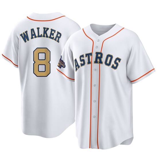 Men's Christian Walker Houston Astros Replica Gold White 2023 Collection Jersey