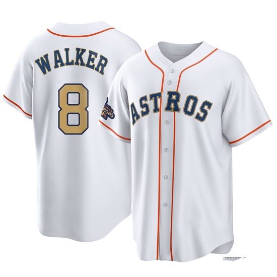Youth Christian Walker Houston Astros Replica Gold White 2023 Collection Jersey