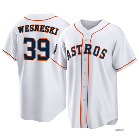 Men's Hayden Wesneski Houston Astros Replica White 2022 World Series Home Jersey