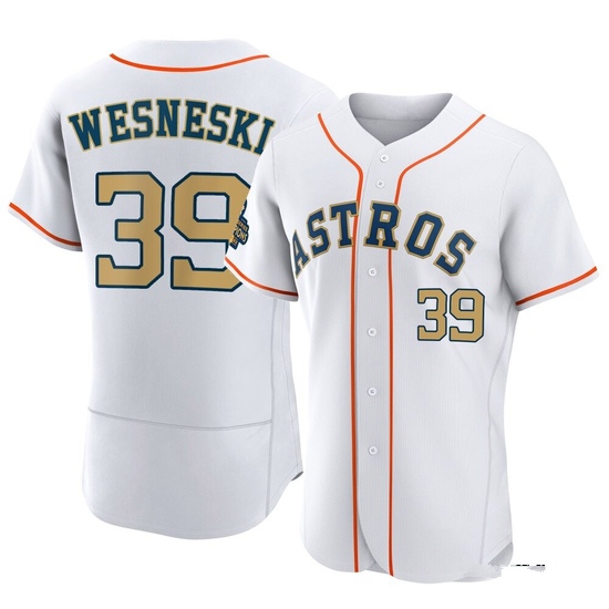Men's Hayden Wesneski Houston Astros Authentic Gold White 2023 Collection Jersey