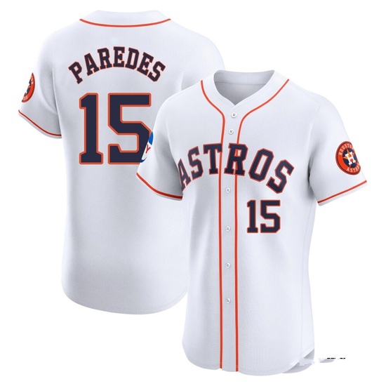 Men's Isaac Paredes Houston Astros Elite White Home Patch Jersey
