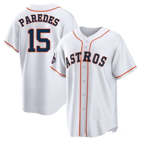 Youth Isaac Paredes Houston Astros Replica White 2022 World Series Champions Home Jersey