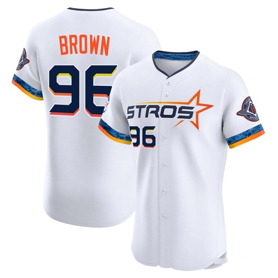 Men's Aaron Brown Houston Astros Elite White 2025 City Connect Jersey