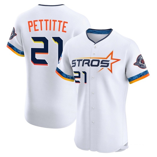 Men's Andy Pettitte Houston Astros Elite White 2025 City Connect Jersey