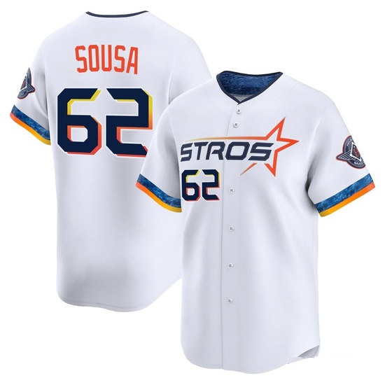 Men's Bennett Sousa Houston Astros Limited White 2025 City Connect Jersey