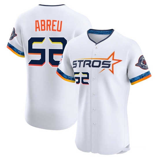Men's Bryan Abreu Houston Astros Elite White 2025 City Connect Jersey